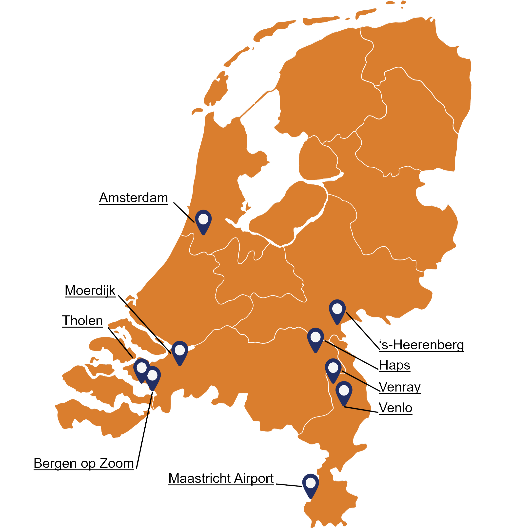 dsv transport and logistics map the netherlands warehouses dsv
